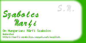 szabolcs marfi business card